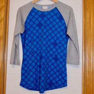 FREE with Bundle Lularoe Randy Baseball Tee blue and gray